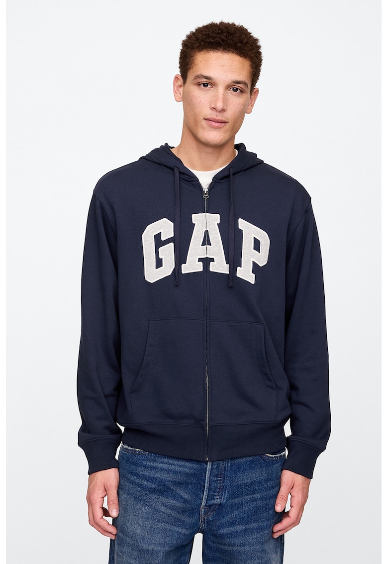 Hanorac cu fermoar si imprimeu logo