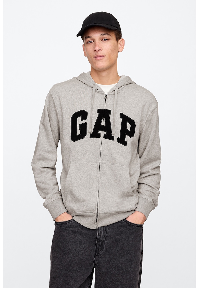 Hanorac cu fermoar si imprimeu logo