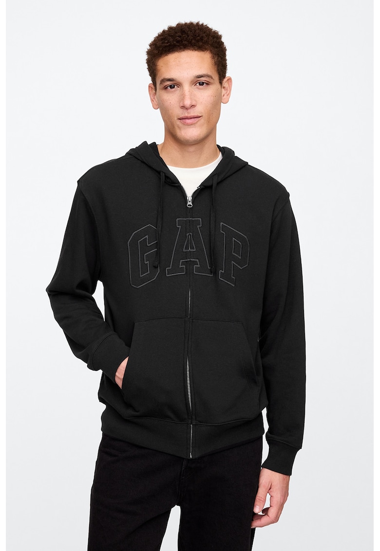 Hanorac cu fermoar si imprimeu logo