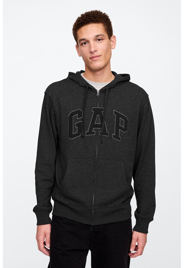 Hanorac cu fermoar si imprimeu logo