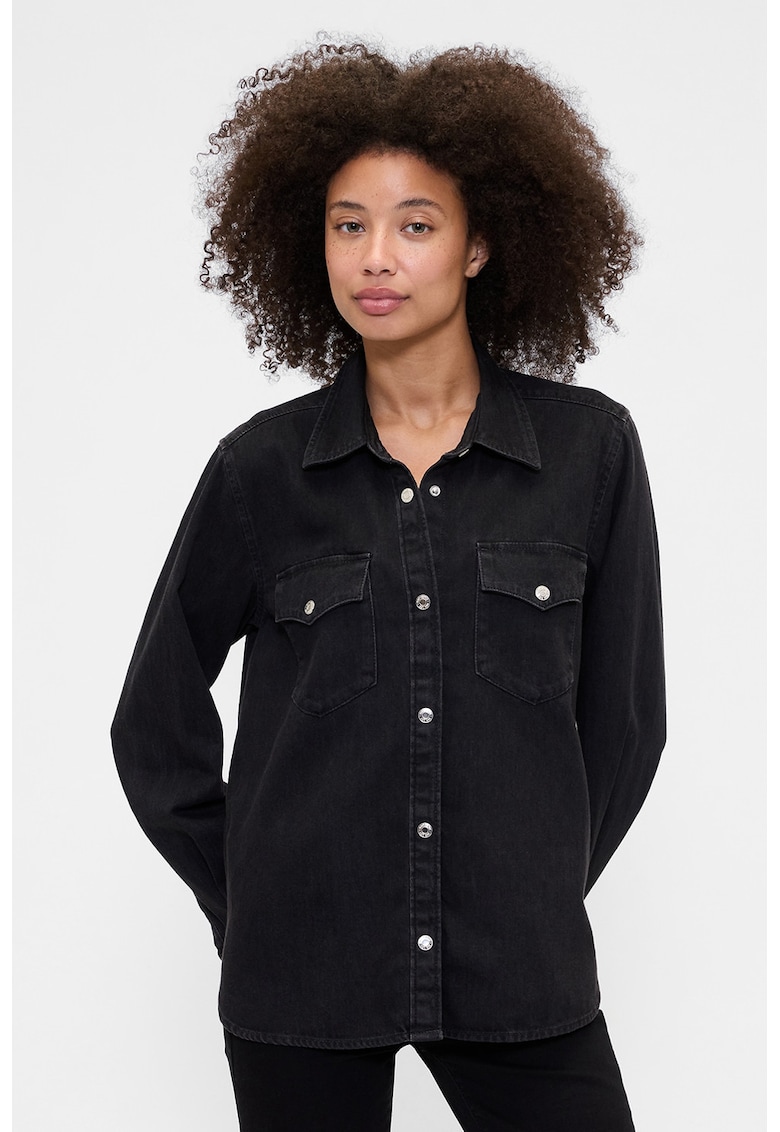 Camasa din denim cu capse
