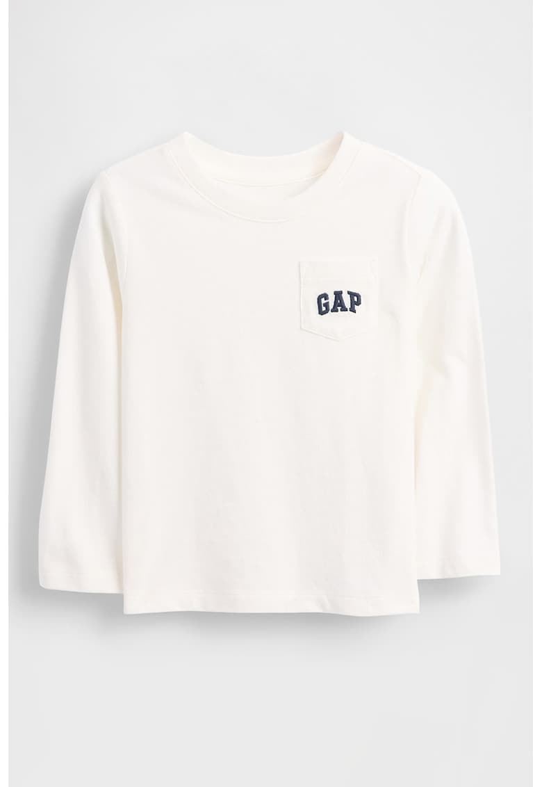 Bluza de bumbac cu decolteu la baza gatului