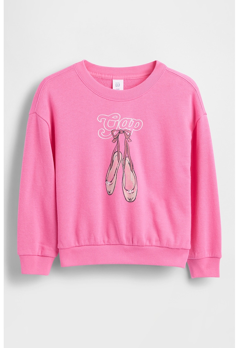 Bluza de trening lejera din bumbac cu imprimeu grafic si logo