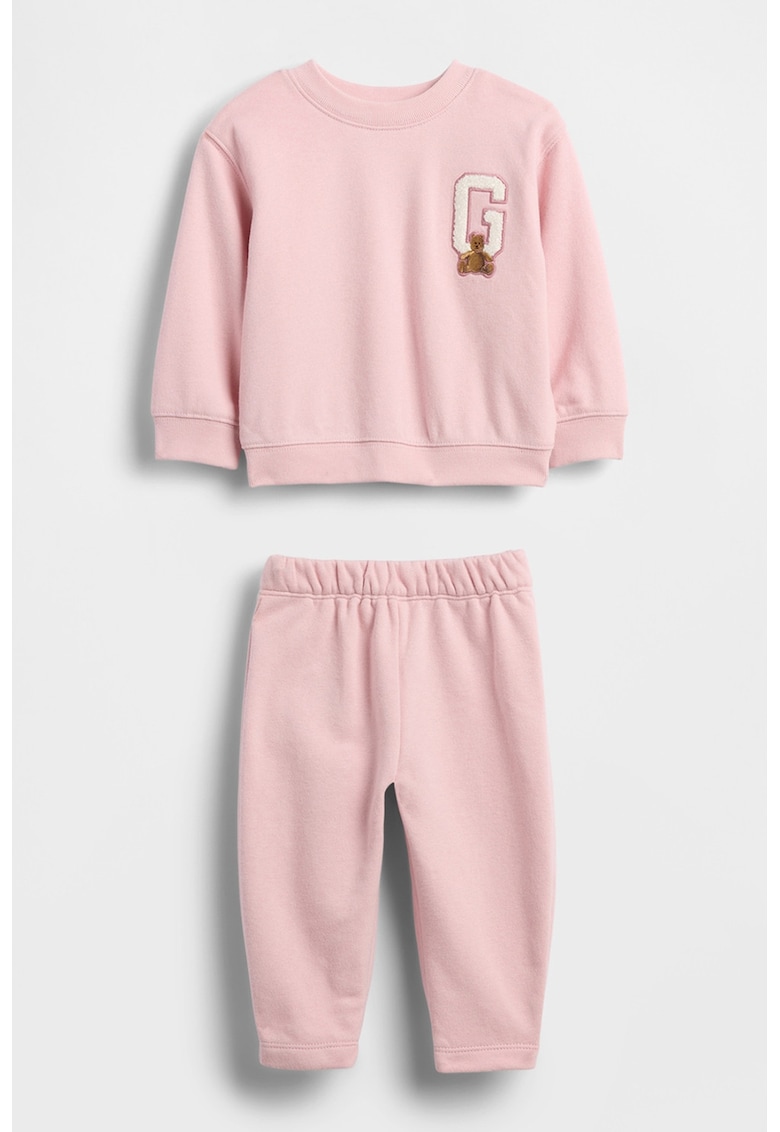 Set de bluza si pantaloni de trening lejere cu talie elastica - 2 piese