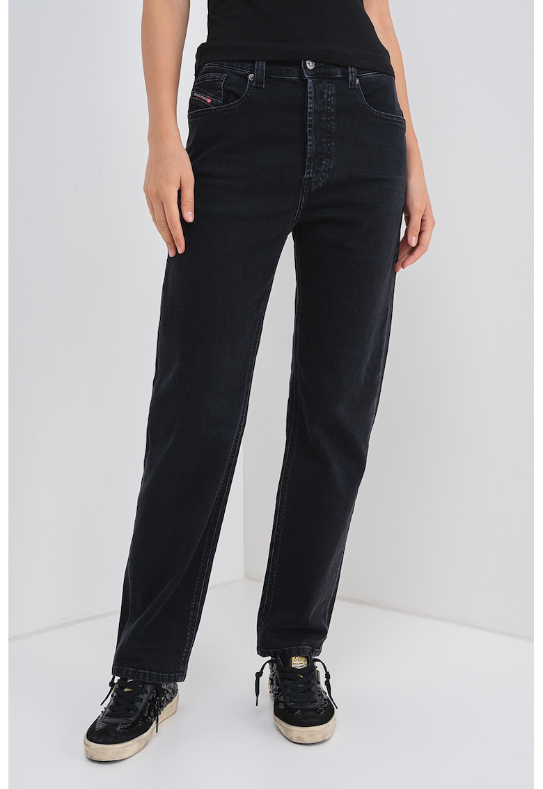 Blugi drepti de bumbac cu nasturi