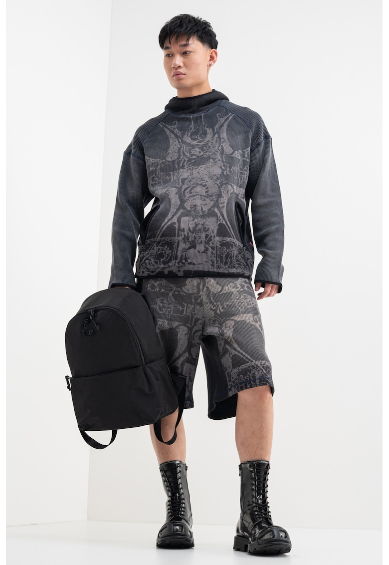 Pantaloni scurti cu talie elastica si imprimeu