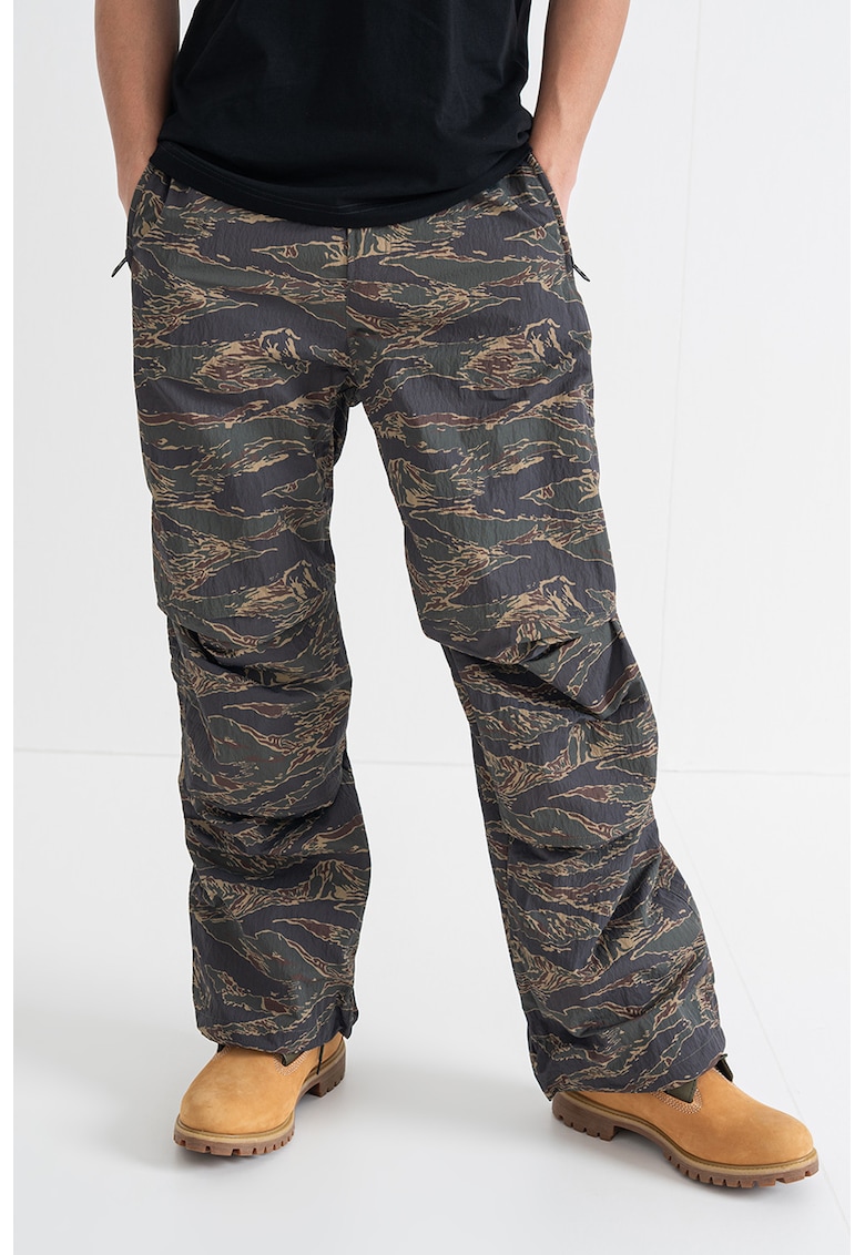 Pantaloni cargo P-Anic - Maro/Kaki inchis