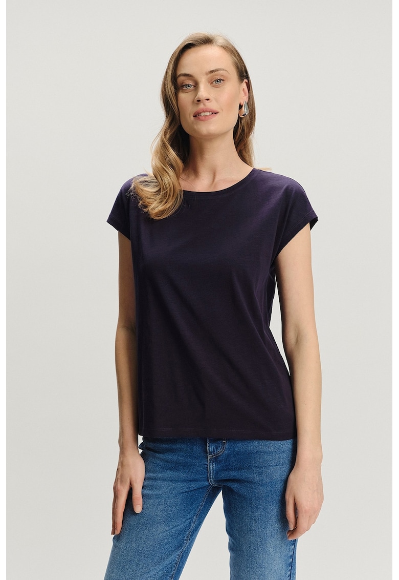 Tricou din bumbac cu decolteu rotund