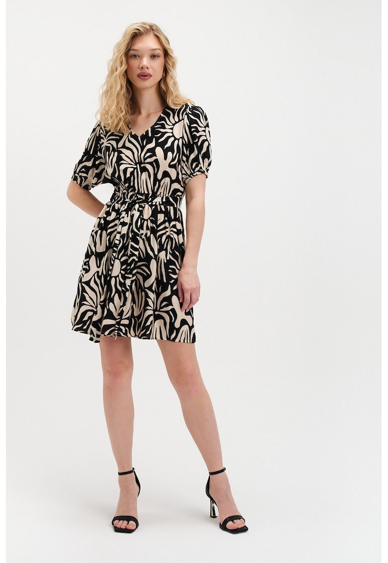 Rochie mini cu model si decolteu in V