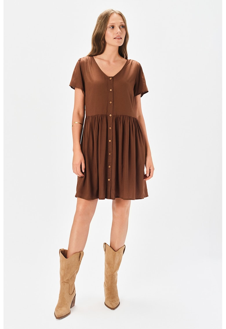 Rochie mini evazata cu decolteu in V