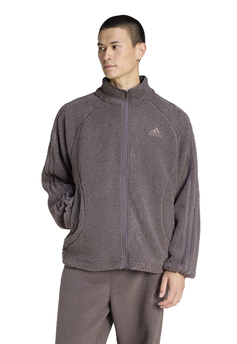 Bluza de trening din plus cu buzunare laterale - Maro taupe