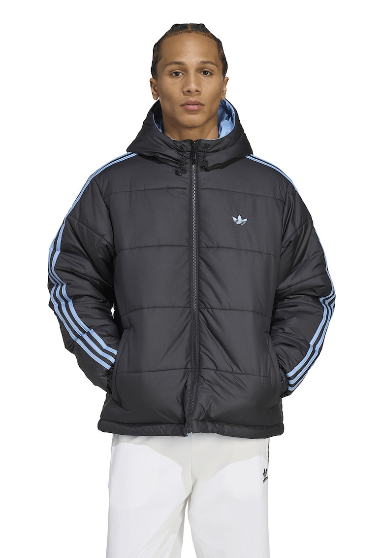 Geaca reversibila cu logo si gluga