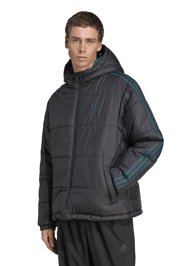 Geaca reversibila cu logo si gluga