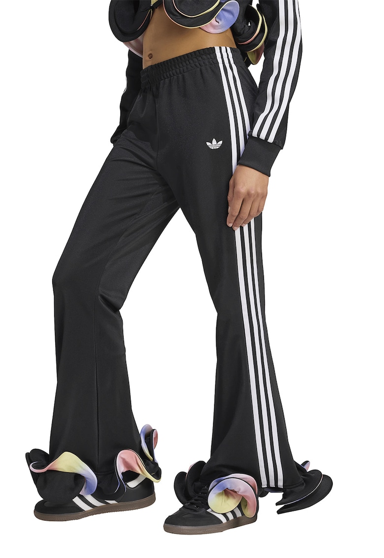 Pantaloni de trening cu detalii cu volane - Alb/Negru