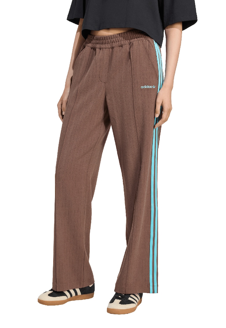 Pantaloni de trening cu croiala dreapta si logo