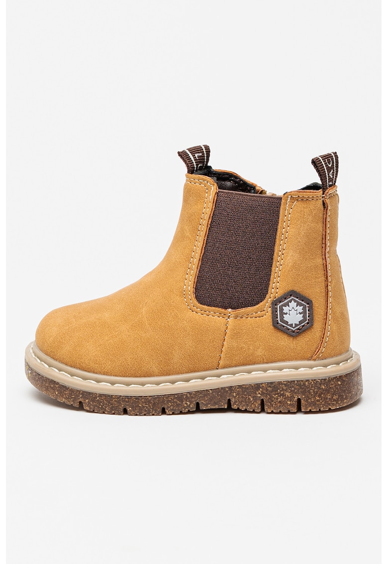 Ghete Chelsea de piele ecologica - Maro camel