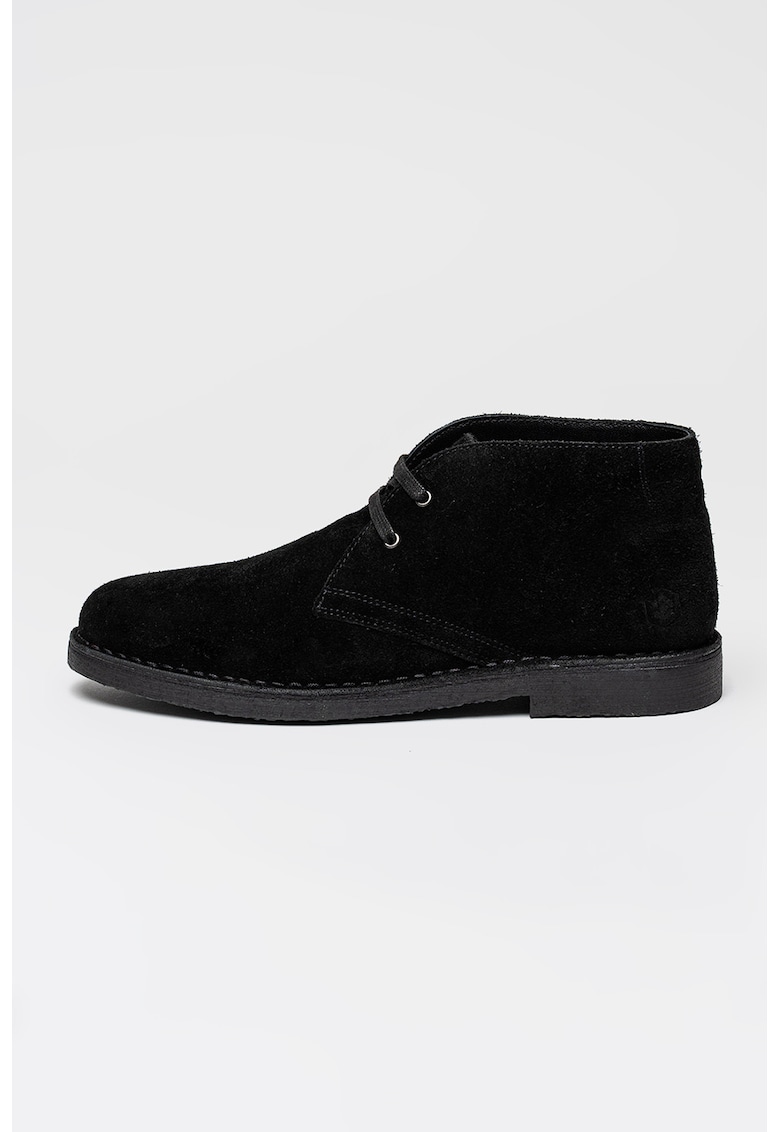 Cizme chukka de piele intoarsa Beat 3.0 - Negru