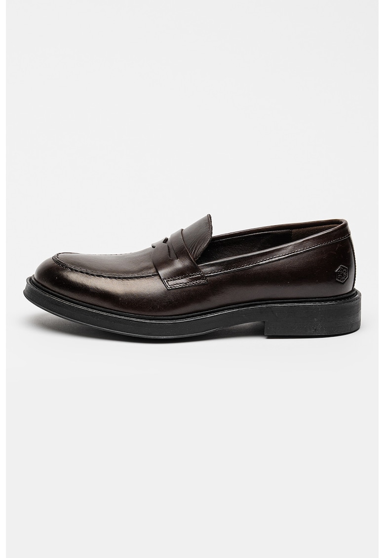 Pantofi loafer din piele Lenard - Maro inchis