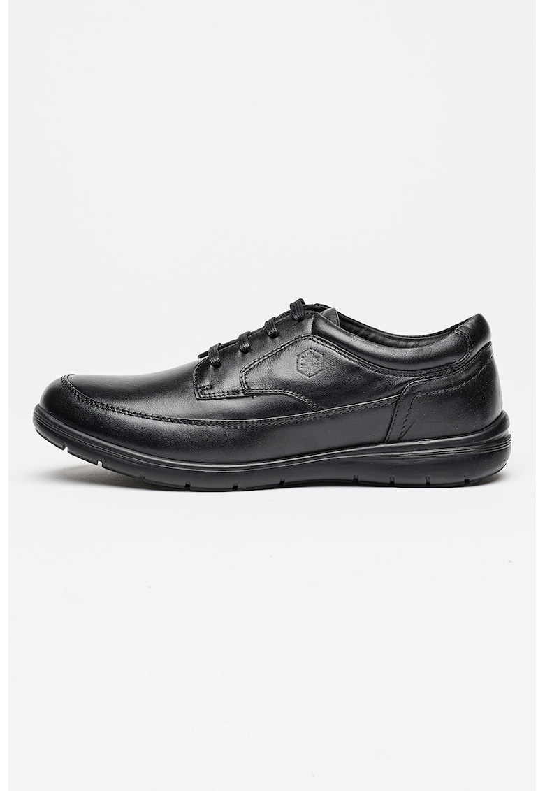 Pantofi din piele cu varf rotund Siesta - Negru