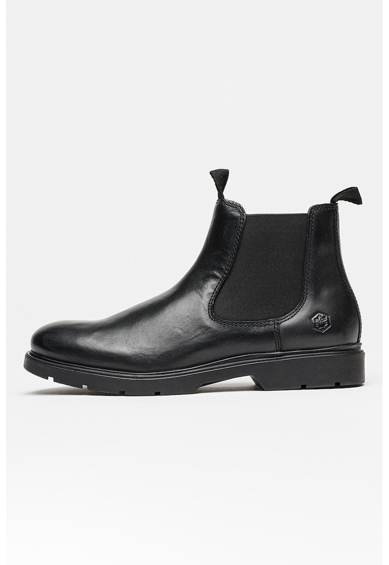 Ghete Chelsea din piele Charlie - Negru