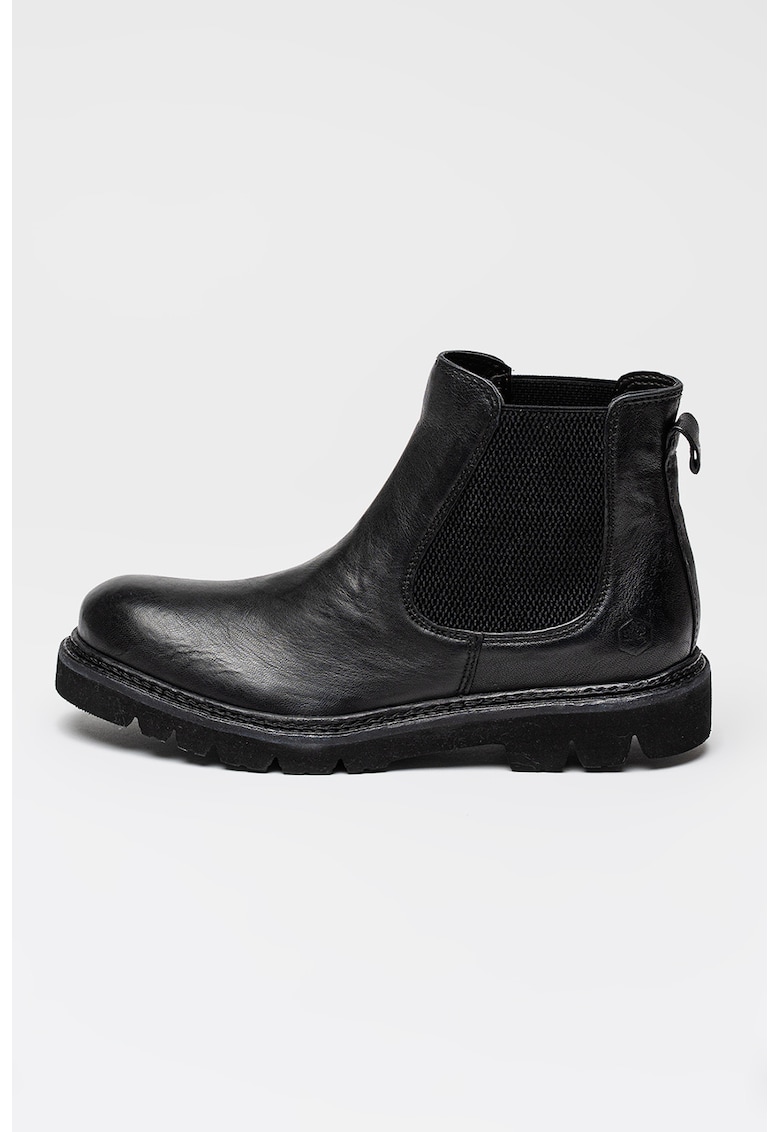 Ghete Chealsea de piele Mastro - Negru
