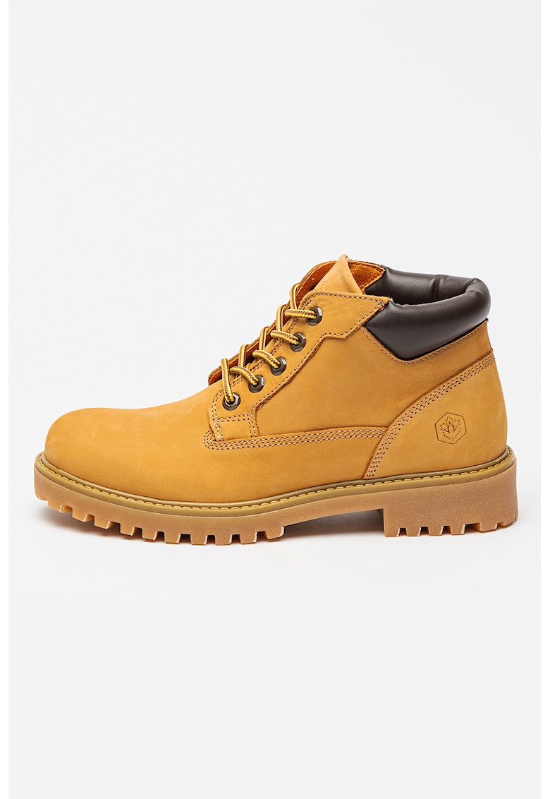 Ghete de piele nabuc cu sireturi