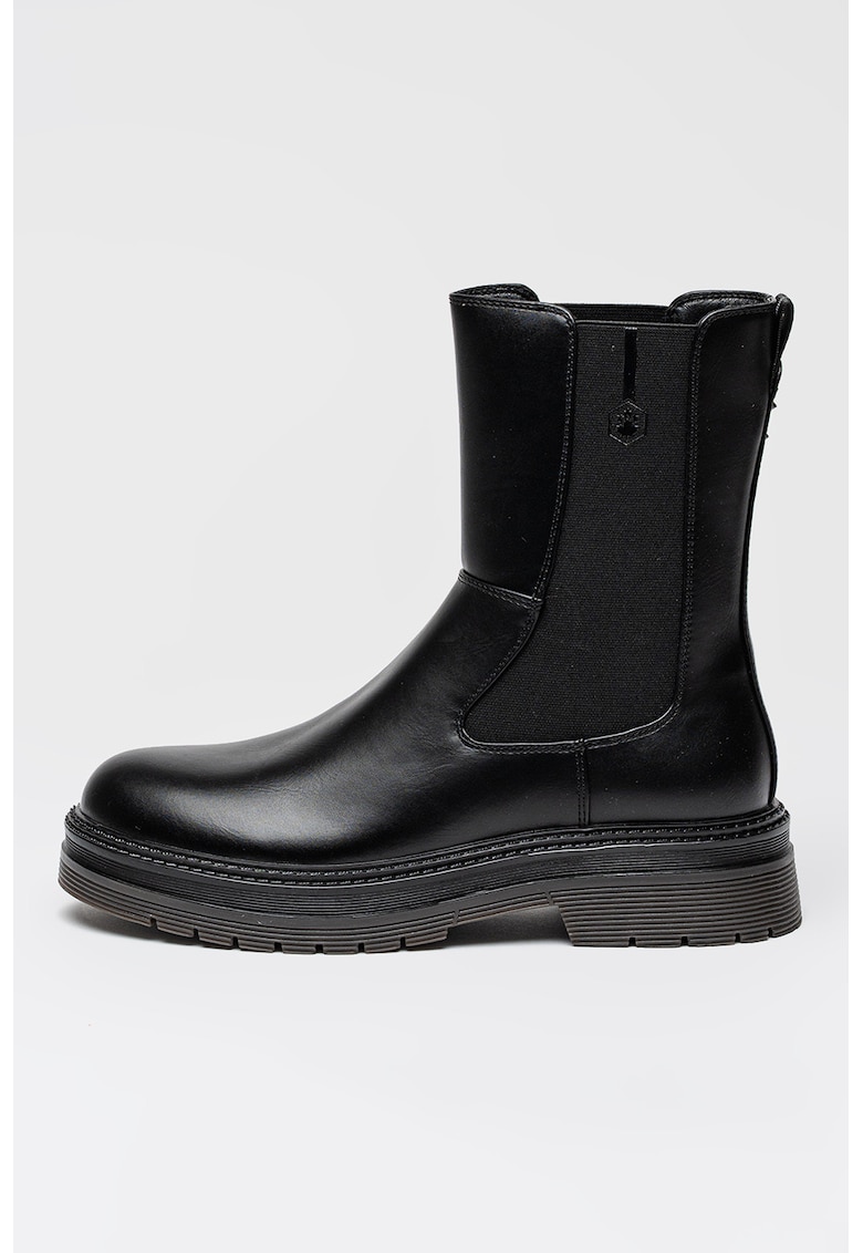 Cizme mid-calf Chelsea de piele ecologica Susanna