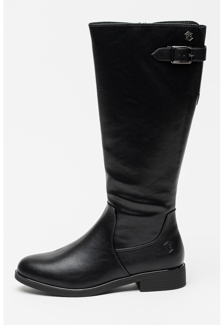 Cizme lungi de piele ecologica cu fermoar