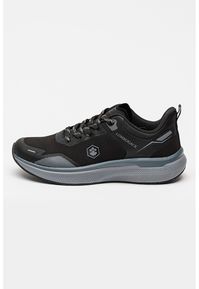 Pantofi sport cu garnituri din piele Sawyer - Negru/Gri antracit
