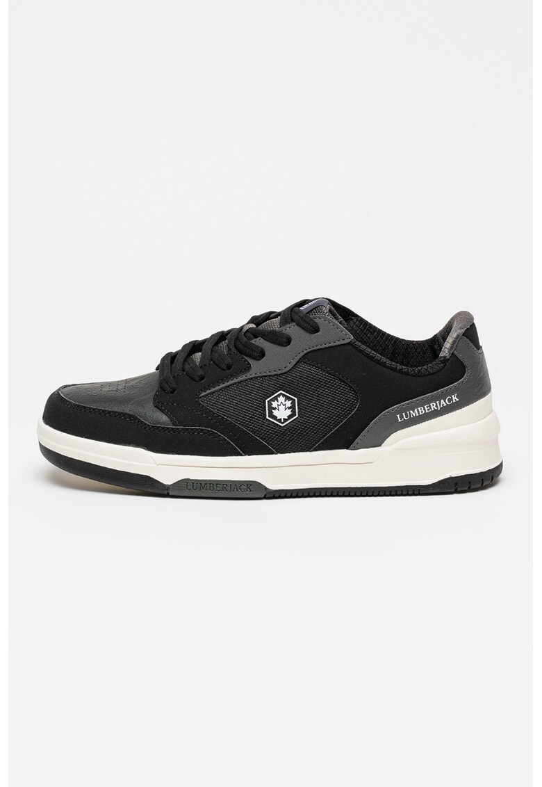 Pantofi sport cu insertii de plasa - Negru