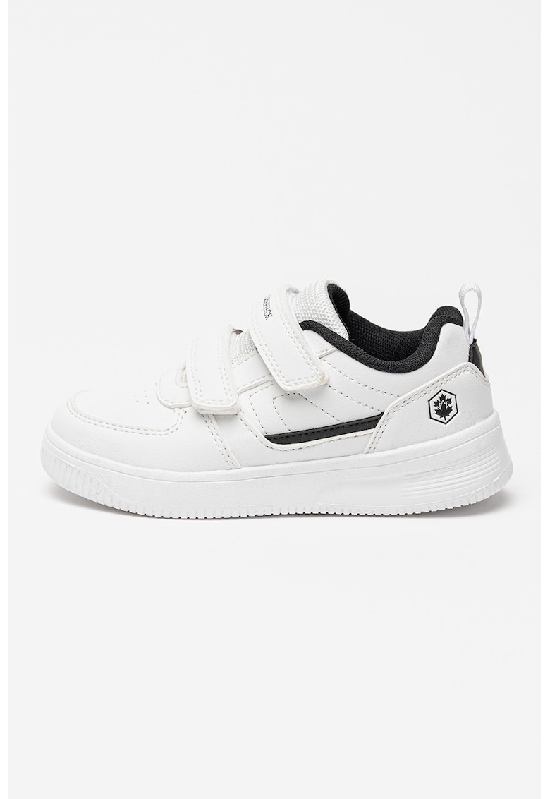 Pantofi sport cu velcro si insertii de piele ecologica