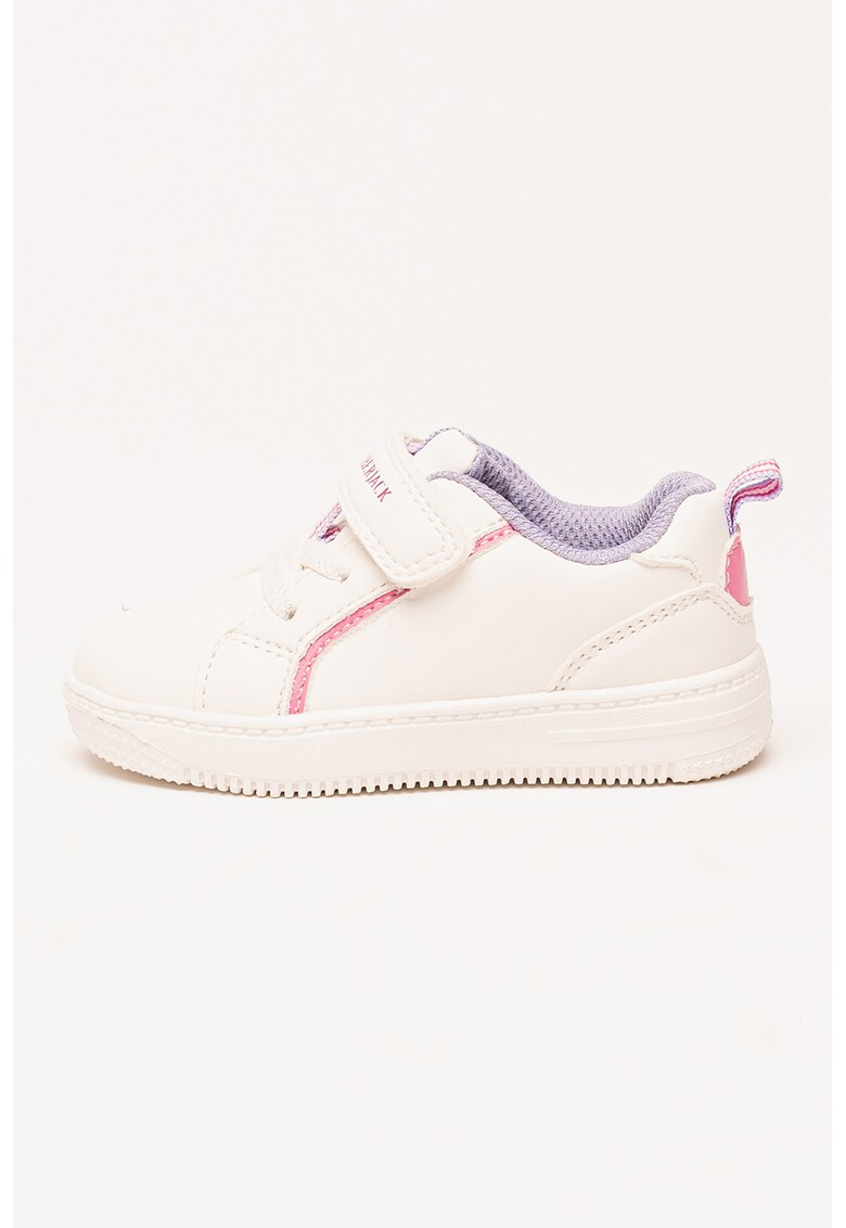Pantofi sport cu bareta velcro - Alb/Violet
