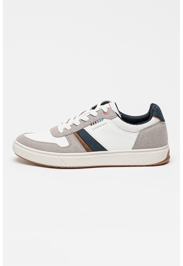 Pantofi sport cu logo - Gri/Alb murdar