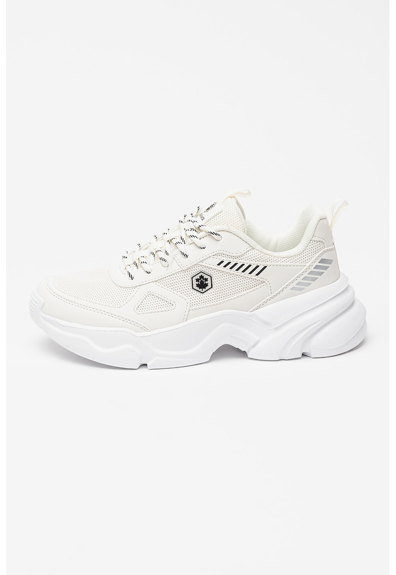 Pantofi sport cu aspect masiv si insertii de piele ecologica