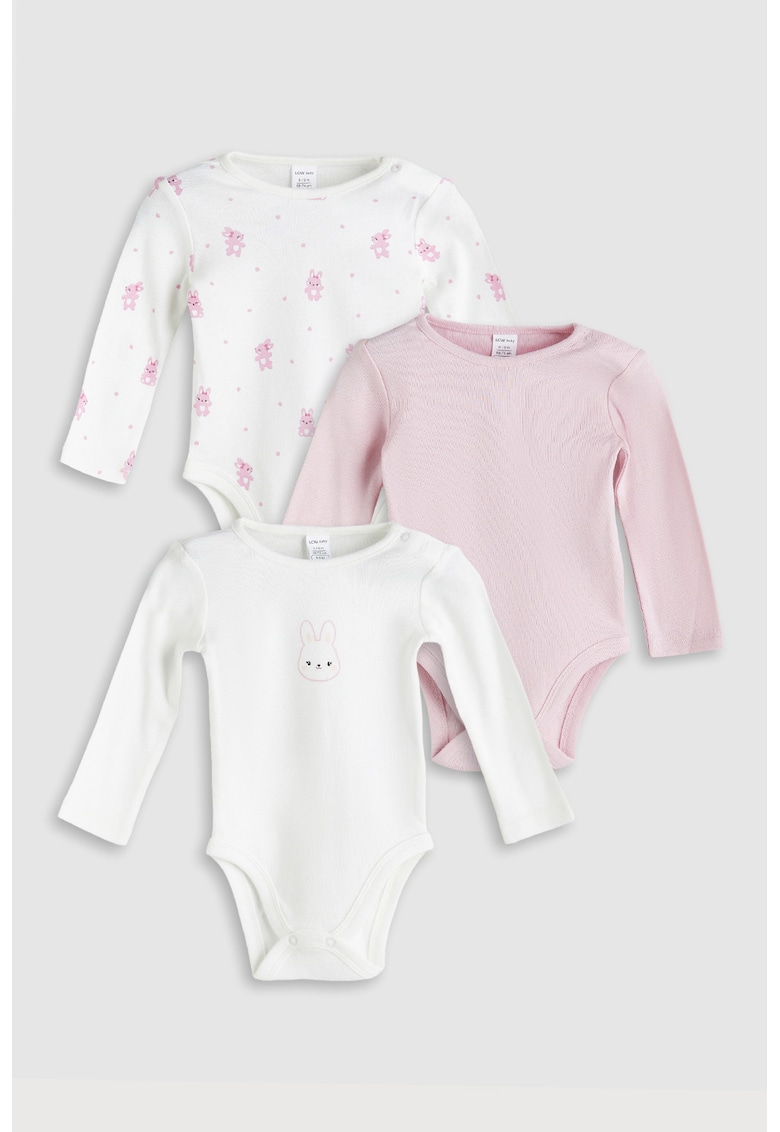 Set de body-uri cu model iepure- 3 piese