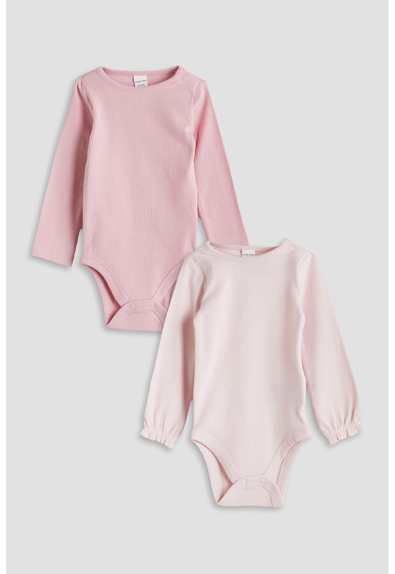 Set de body-uri din amestec de bumbac - 2 piese
