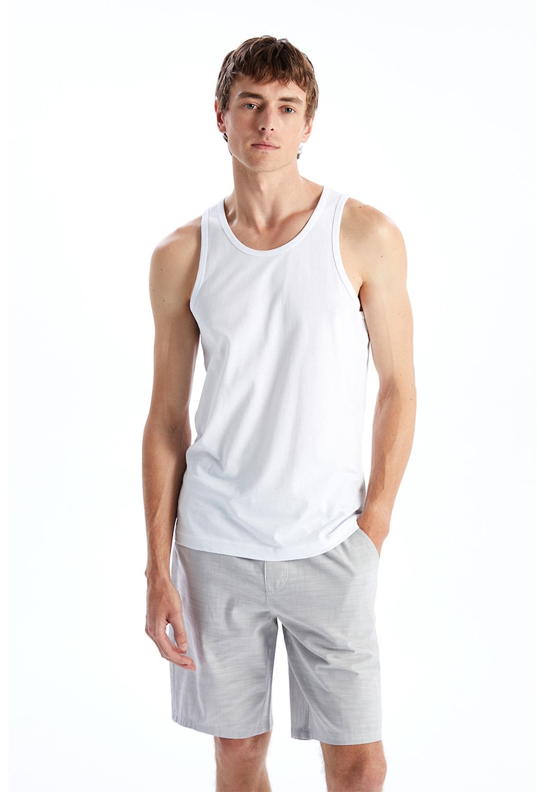 Set de top-uri slim fit cu model uni - 2 piese