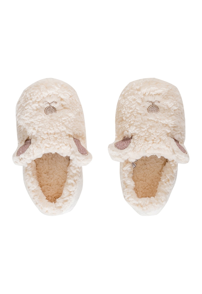 Papuci de casa din material textil cu imprimeu