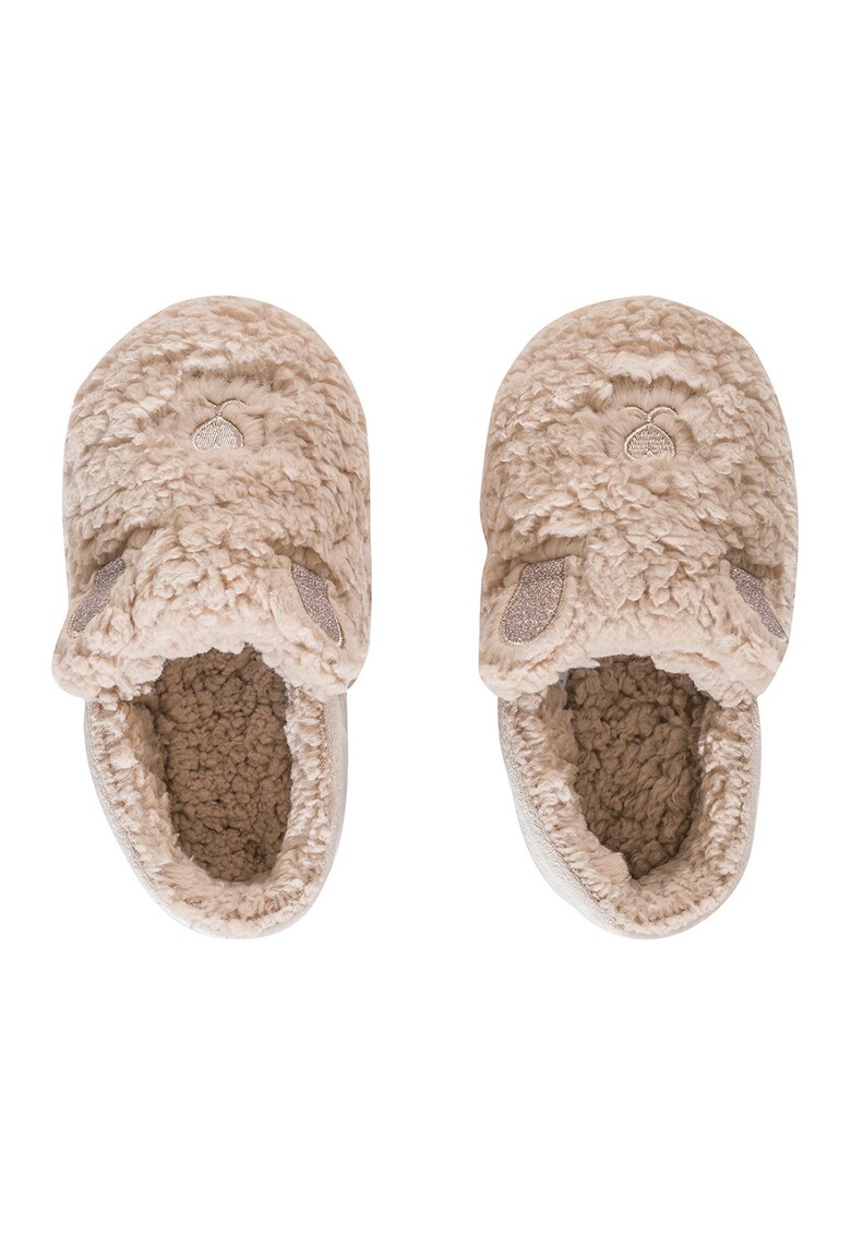 Papuci de casa din material textil cu imprimeu