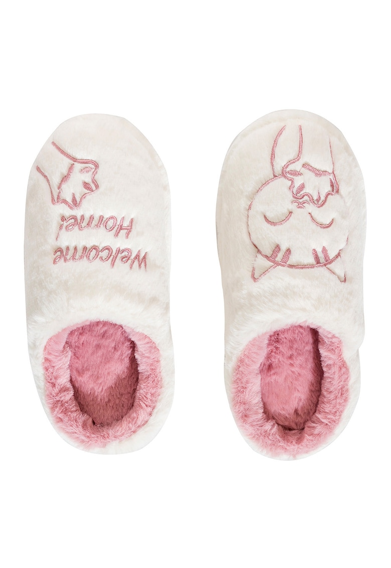 Papuci de casa din plus cu model grafic