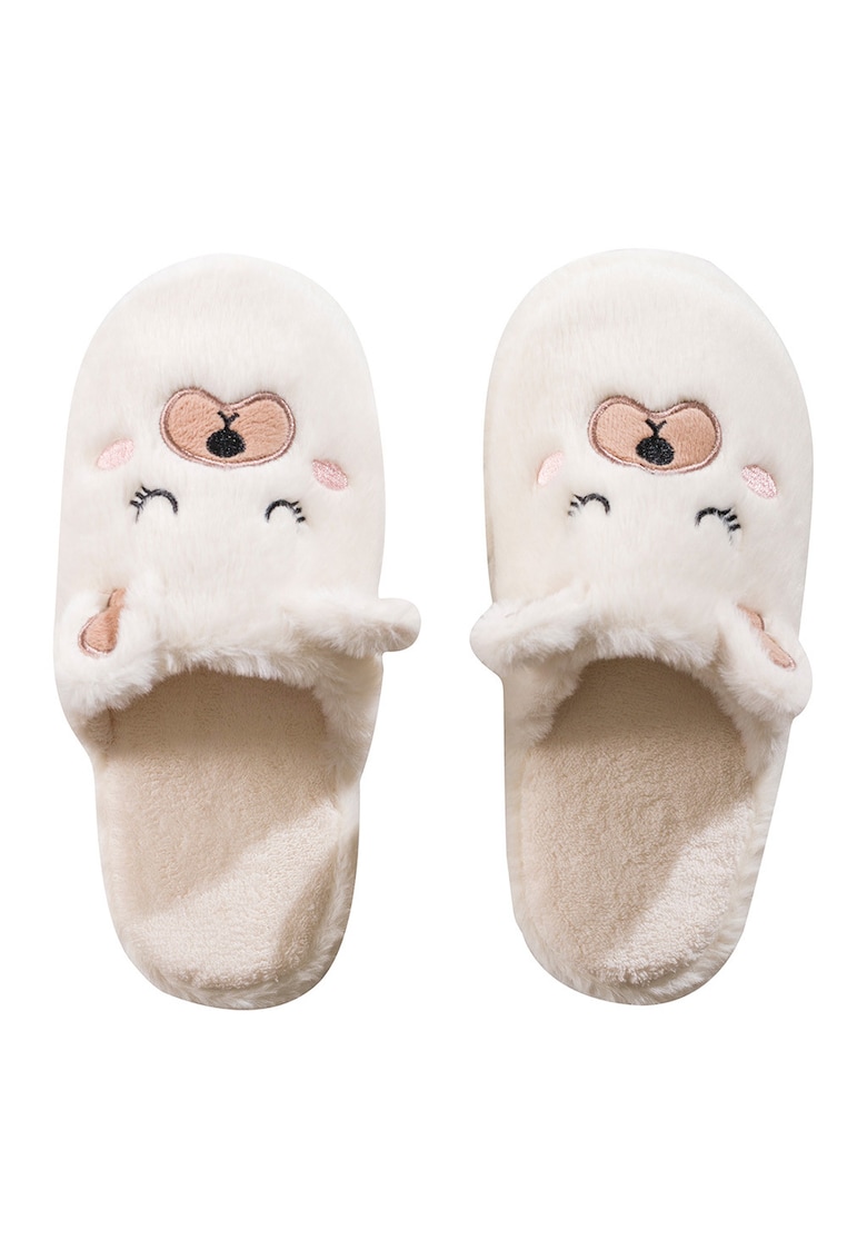 Print Papuci de casa din plus cu model grafic