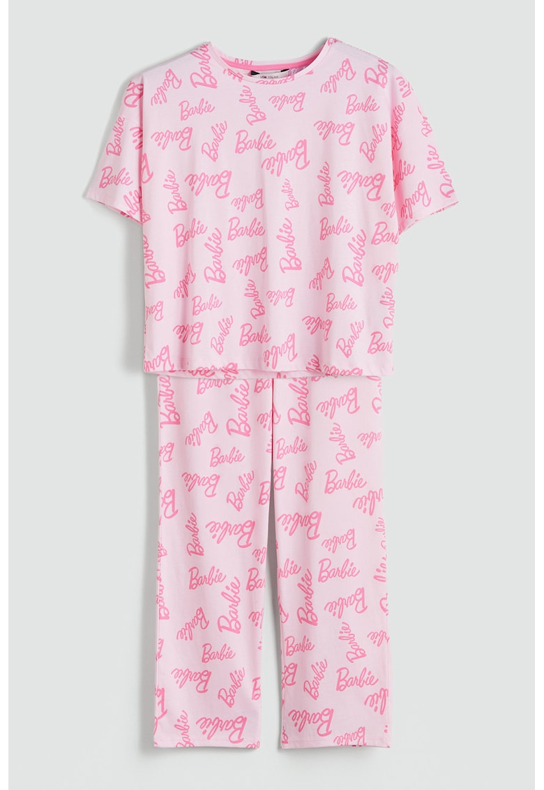 Pijama din bumbac cu model