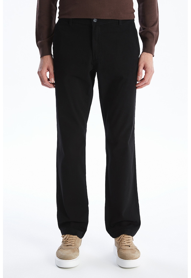 Pantaloni chino regular fit cu talie medie Pantaloni chino regular fit cu talie medie