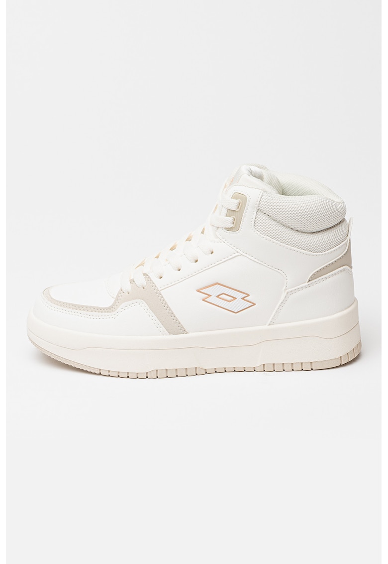 Pantofi sport inalti de piele ecologica cu garnituri de plasa