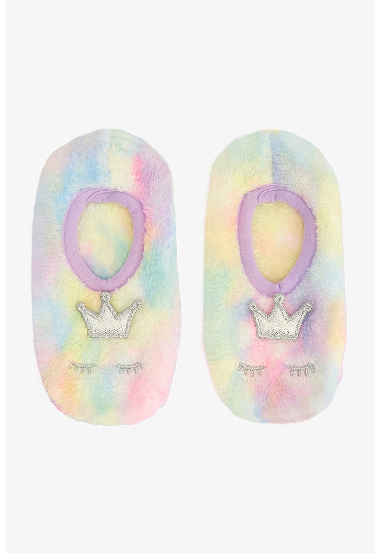 Cizme de casa pufoase cu model tie-dye