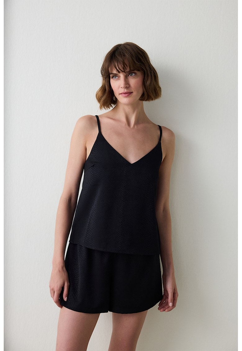 Pantaloni scurti de pijama lejeri cu talie medie