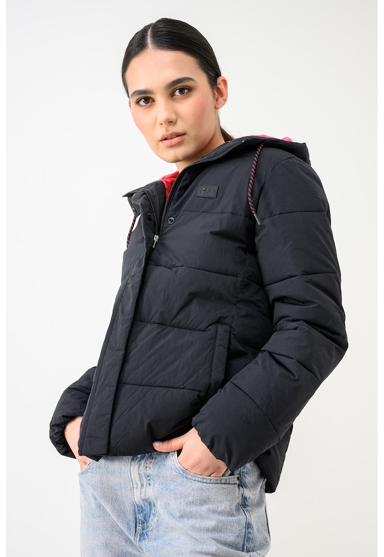 Jacheta cu gluga si vatelina Nightfall - Negru