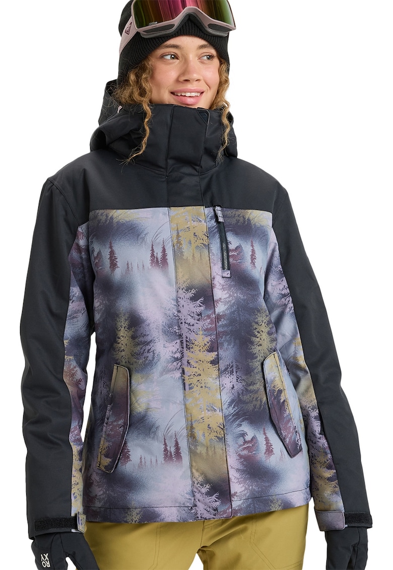 Geaca cu model si guler inalt pentru ski Jetty Block