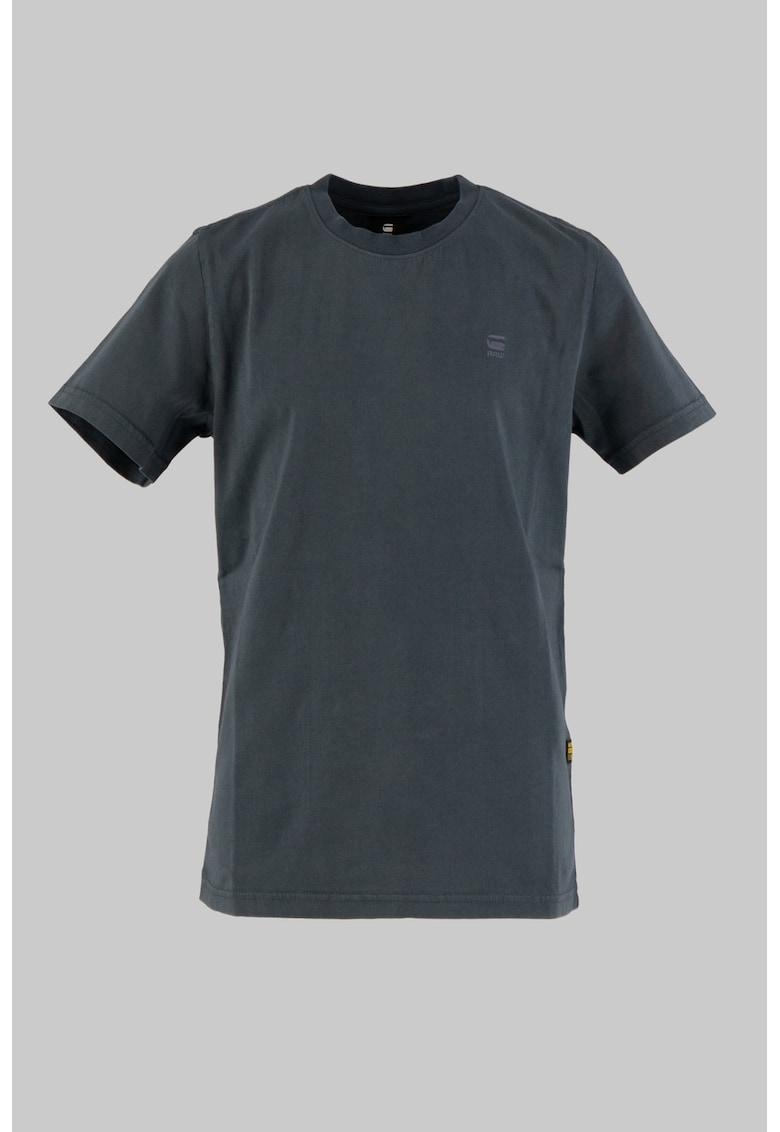 Tricou de bumbac cu logo - Albastru petrol