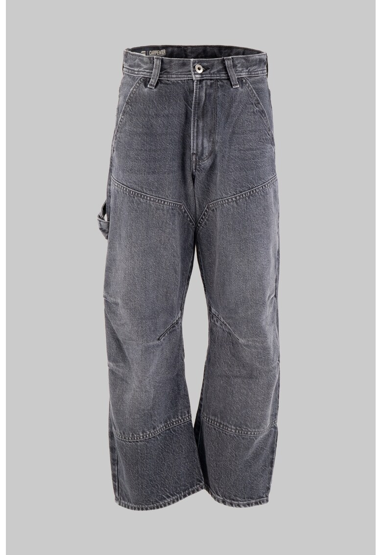 Blugi relaxed fit cu talie medie - Gri inchis